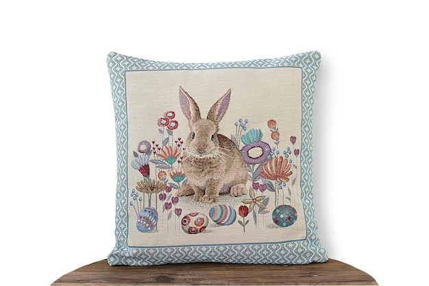 Vyšívaná vankúšová dekorácia